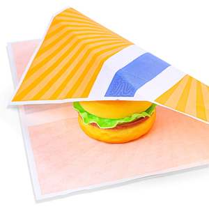Papier métallisé PE imperméable personnalisé pour sandwich, hamburger, gâteau, pain, viande, poulet, artisanat, bonbons, recyclable, vierge - Product Image 2