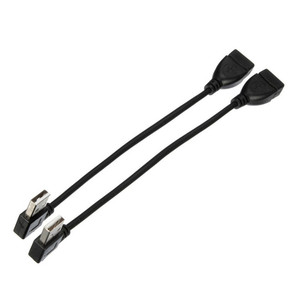 אספקת מפעל כבל מאריך USB 2.0 סוג A זכר לנקבה בזווית שמאלית/ימנית 90 מעלות באורך 20 ס\"מ - Product Image 6