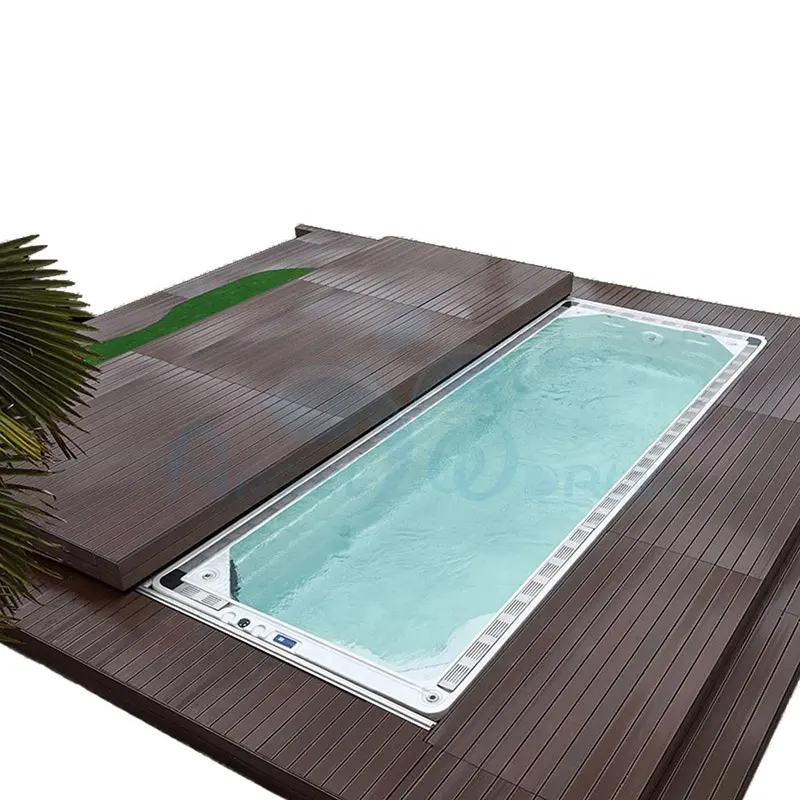 Sistema balboa de luxo de 8 metros, piscina de spa sem fio com capa automática