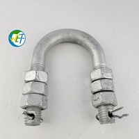 Écrous en U galvanisés à chaud pour lignes électriques, accessoires de ligne de transmission aérienne, écrous en U en acier pour câbles ACSR OPGW