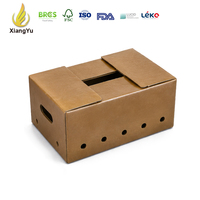 Boîte en carton ondulé enduit de cire personnalisée pour l'emballage du brocoli, légumes frais, logistique de la chaîne du froid étanche, fabricant