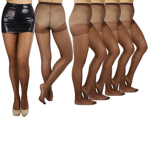 Collant Trasparenti Invernali Personalizzati da Donna, Sopra il Ginocchio, 20D Neri con Top Modellante e Punta Rinforzata - Product Image 6