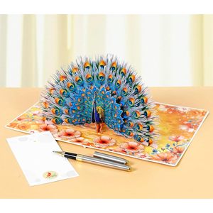 Pop up Animal Shape 3D <b>Gloss</b> Lamination <b>Paper</b> Birthday Card for Women Wife Mum Birthday Occasion - Product Image 2