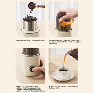Wholesale Electric Coffee Grinder Cordless Portable Household Multifunctional Coffee Grinder Machine With Long Battery Life