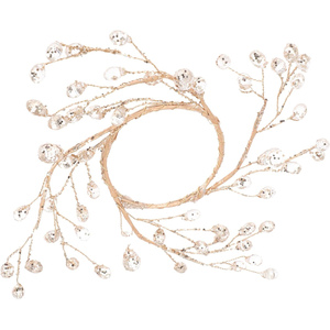 Décoration de Noël artificielle faite à la main, 50 cm, branche décorative pour arbre de Noël, embellissement de compositions florales de Noël - Product Image 1
