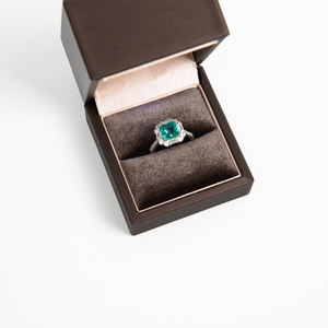 Zebo High End Custom LED Light Printed Rectangle Jewelry Packaging <b>Box</b> Luxury Black PU Leather <b>Ring</b> Pendant <b>Box</b> with Logo - Product Image 3