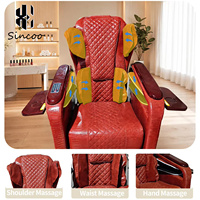Fauteuil de massage et de soin des ongles de luxe pour salon de beauté, avec réglage électrique, pour manucure et pédicure, avec éclairage