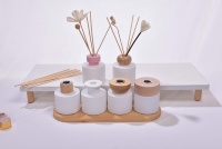 Flacon diffuseur de parfum et d'huiles essentielles en verre dépoli mat de luxe 120 ml, avec bouchon à vis, écologique et recyclable