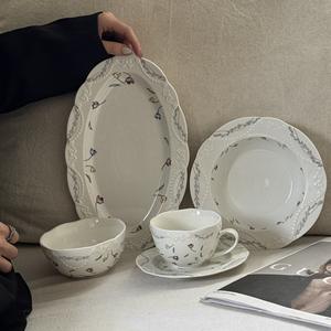 Wholesale Ceramic <b>Plate</b> Dessert Pasta Household Cooking Drinking Cup Set - Product Image 5