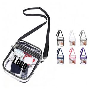 Bolso Bandolera Transparente de PVC Personalizado, Grosor de 40s, Diferentes Colores, Portátil, con Cierre - Product Image 4