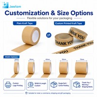 Cinta de Papel Kraft Escribible Jastom con Adhesivo a Base de Goma para Marcar Cajas, Etiquetar y Empacar