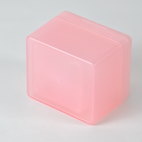 Pot cosmétique carré en plastique PP de 300g avec clip, flacon de rangement pour cotons démaquillants, visage, cheveux, conteneur vide personnalisable pour crème