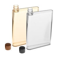 Bouteille d'eau plate carrée A5 420 ml en plastique en forme de carnet, gourde personnalisable avec logo