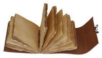 Handgemachtes Vintage echtes Leder gebundenes Tagebuch Notizbuch für Männer Frauen Deckle Edge Papier mit antikem Messing C Lock Flap On Cover