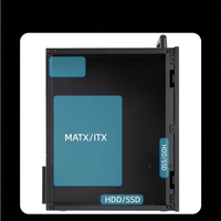 Grosir kustom ITX MicroATX PC menara Casing aluminium Aloi pertengahan menara dengan Panel samping jendela kantor Desktop Case tersedia
