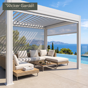 Pérgola Motorizada con Persianas Enrollables Resistentes al Viento para Patio, Villa, Resort, Producción al por Mayor, Personalizada - Product Image 1
