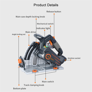เลื่อยวงเดือนแบบแทร็ก 2025 รุ่นใหม่ 2000w 168 มม. พร้อมรางนำทาง มอเตอร์ไร้แปรงถ่าน - Product Image 5