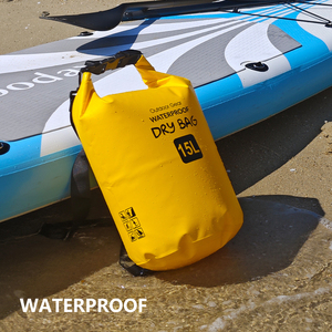 Sacs étanches flottants portables en PVC avec logo personnalisé pour la randonnée, 5L/15L, étanches IPX6, anti-poussière et anti-sable, enroulables, vente en gros - Product Image 3