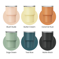 Mini gobelet isotherme portable en acier inoxydable à double paroi avec couvercle transparent, anti-fuite, pour café, avec boîte cadeau disponible