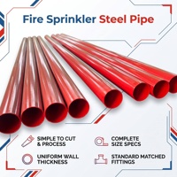 Tuyau rainuré DN100 DN150 en acier au carbone peint rouge Sch40 pour la protection incendie et les hydrants