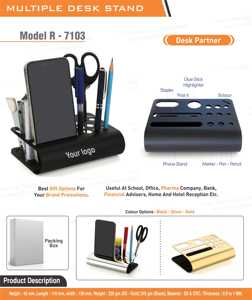 Porte-stylos, porte-crayons, agrafeuse, ciseaux, rangement pour le bureau et la maison, organisateur de bureau multifonctionnel avec support pour téléphone - Product Image 2