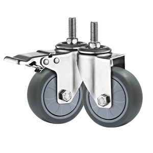 Roulettes pivotantes Jinzuan en acier inoxydable de petite taille, légères, de 1,5, 2 et 3 pouces - Roue en TPR pour équipements industriels et meubles - Product Image 6
