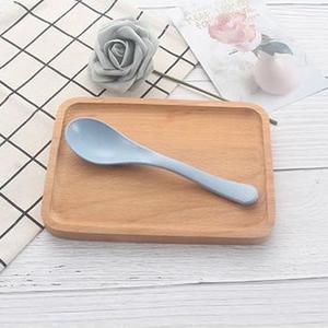 Eco-friendly Reusable Wheat Straw Soup Spoon Thickened Unbreakable Shiny Kids Dinner Spoon for Home School Kitchen Porridge - Product Image 6