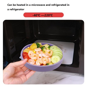 Ensemble d'alimentation pour bébé en silicone durable, sans BPA, de qualité supérieure, écologique, avec assiette à collation et récipient alimentaire à ventouse, motif animal de dessin animé - Product Image 6