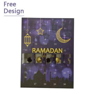 Boîte personnalisée pour l'Aïd Ramadan Kareem <span class=keywords><strong>Calendrier</strong></span> Figurines aveugles Jouet sensoriel de l'<span class=keywords><strong>Avent</strong></span> Boîte cadeau en papier Emballage de boîte de bonbons et de chocolat - Product Image 1