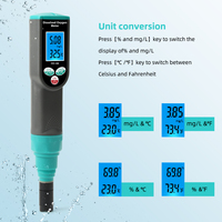 DO-66 Alat Ukur Oksigen Terlarut Sensor Probe Penguji Oksigen Rentang Dua Titik 0-199.9% untuk Akuarium Tangki Ikan Budidaya