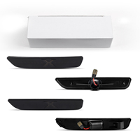 Feux de position latéraux LED fumés style X avant et arrière pour pare-chocs Ford Mustang 2010-2014, clignotants ambre et rouges, lot de 4 pièces