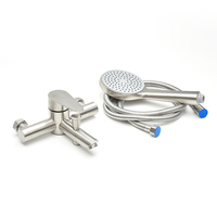 Mitigeur eau chaude et froide SANIPRO pour baignoire, en acier inoxydable chromé, poignée unique, robinet de douche de salle de bain avec valve en céramique