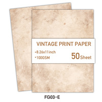 BESTLINE Vente en gros de papier à lettres antique de taille A4, 50 feuilles, designs classiques de l'ancienne école, couleur personnalisée pour impression jet d'encre/laser