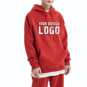 Sudadera con Capucha Holgada de Algodón Grueso para Hombre, Estilo Casual Urbano, con Cordón Ajustable, Talla Grande, Venta al por Mayor, OEM - Product Image 2