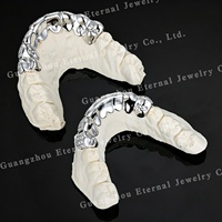Grillz nid d'abeille personnalisés en usine, en argent 925 et or massif 10K/14K/18K, sertis de moissanite DVVS, style Hip Hop, bijoux dentaires unisexe certifiés