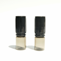 Flacon compte-gouttes en plastique PET noir de 5 ml avec embout fin et long, flacon liquide en plastique avec bouchon inviolable à pression