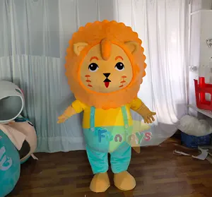 Funtoys Advertising Decorative plush Animal Character Lion Cartoon Mascot Costume for Business promotion