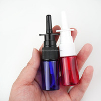 Flacon pulvérisateur nasal en PET coloré de 10 ml, flacons pulvérisateurs en plastique avec pompe nasale et buse à fine brume, flacon de voyage portable