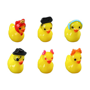 Ornements de canard jaune miniature Lanshuo, décor de jardin en résine, accessoires artisanaux en forme d'animal pour l'intérieur et l'extérieur - Product Image 5