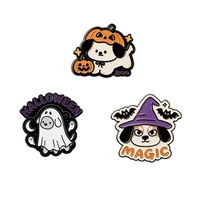 Pins de sac à dos, bijoux, horreur, citrouille, magie, hibou, vampire, araignée violette, momie, badges de revers, fantôme d'Halloween, pins en métal imprimés UV