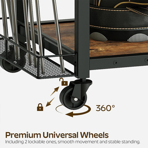 Usine personnalisée Rolling Club étagères organisateur Golf stockage support roues en acier au carbone détachable conception pour équipement de golf - Product Image 6