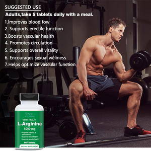 תוסף בריאות כלי דם 5000 מ ג l-ארגנין טבליות בריאות זכר קידום סיבולת - Product Image 4