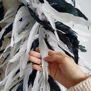 2 metros 350g FEATHER GARLAND gran pluma <span class=keywords><strong>de</strong></span> gallo Boa <span class=keywords><strong>plumas</strong></span> <span class=keywords><strong>de</strong></span> pollo bufanda para fiesta baile rendimiento carnaval <span class=keywords><strong>disfraz</strong></span> - Product Image 5