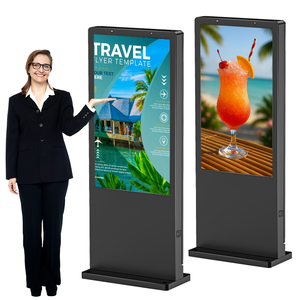 Tótem <span class=keywords><strong>de</strong></span> Señalización Digital con Pantalla LCD <span class=keywords><strong>de</strong></span> 55 y 65 Pulgadas, 2000 Nits, 4K, IP65, Resistente al Agua, para Publicidad Exterior - Product Image 1