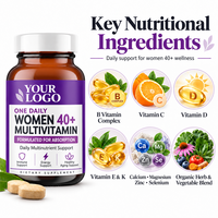 Comprimés multivitaminés pour femmes 40 ans et plus, mélange de vitamines et de minéraux, nutrition quotidienne, complément alimentaire, fournisseur en gros de marques privées