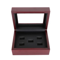 Boîte à bijoux en bois multi-trous pour ensemble de bagues Champion, boîte à accessoires pour bagues, vente en gros directe Jinhua Quadrilateral