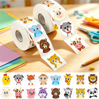 Haoxuan OEM – Rouleau d'autocollants personnalisés mignons monstres, étiquettes imprimées autocollantes et imperméables pour récompenses scolaires et décorations pour enfants