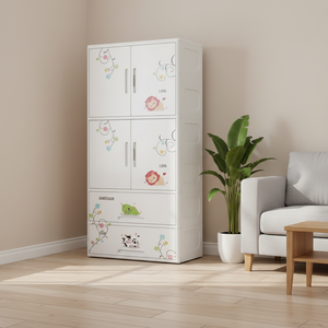 <span class=keywords><strong>Armoire</strong></span> de rangement pour bébé à 4 niveaux, en plastique, grande capacité, durable, pour vêtements, <span class=keywords><strong>armoire</strong></span> à tiroirs - Product Image 5
