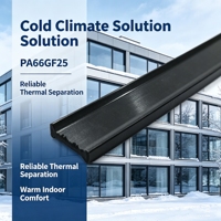 Profils d'isolation en polyamide de type I haute densité avec 25 % de fibres de verre de qualité A pour façades de bâtiments de grande hauteur et chambres à coucher durables