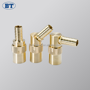 Raccord à barbelure pour tuyau hydraulique 1/4 pouce ID droit 45 <span class=keywords><strong>90</strong></span> degrés coude en laiton pour systèmes de fluides 200 PSI - Product Image 5